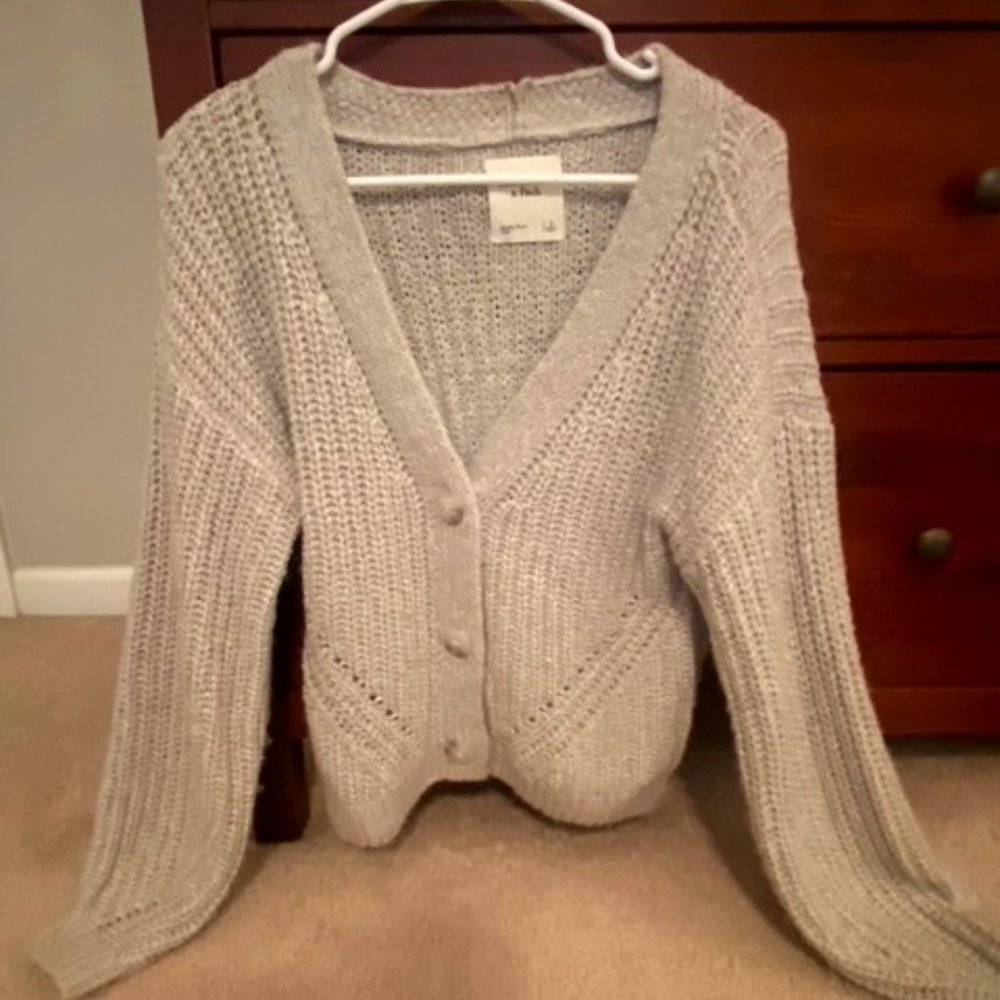 Abercrombie & Fitch Gray Sweater Cardigan